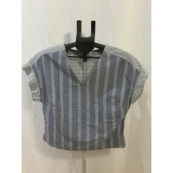 Madewell Blue/White Striped Blouse size S - Picture 1 of 3
